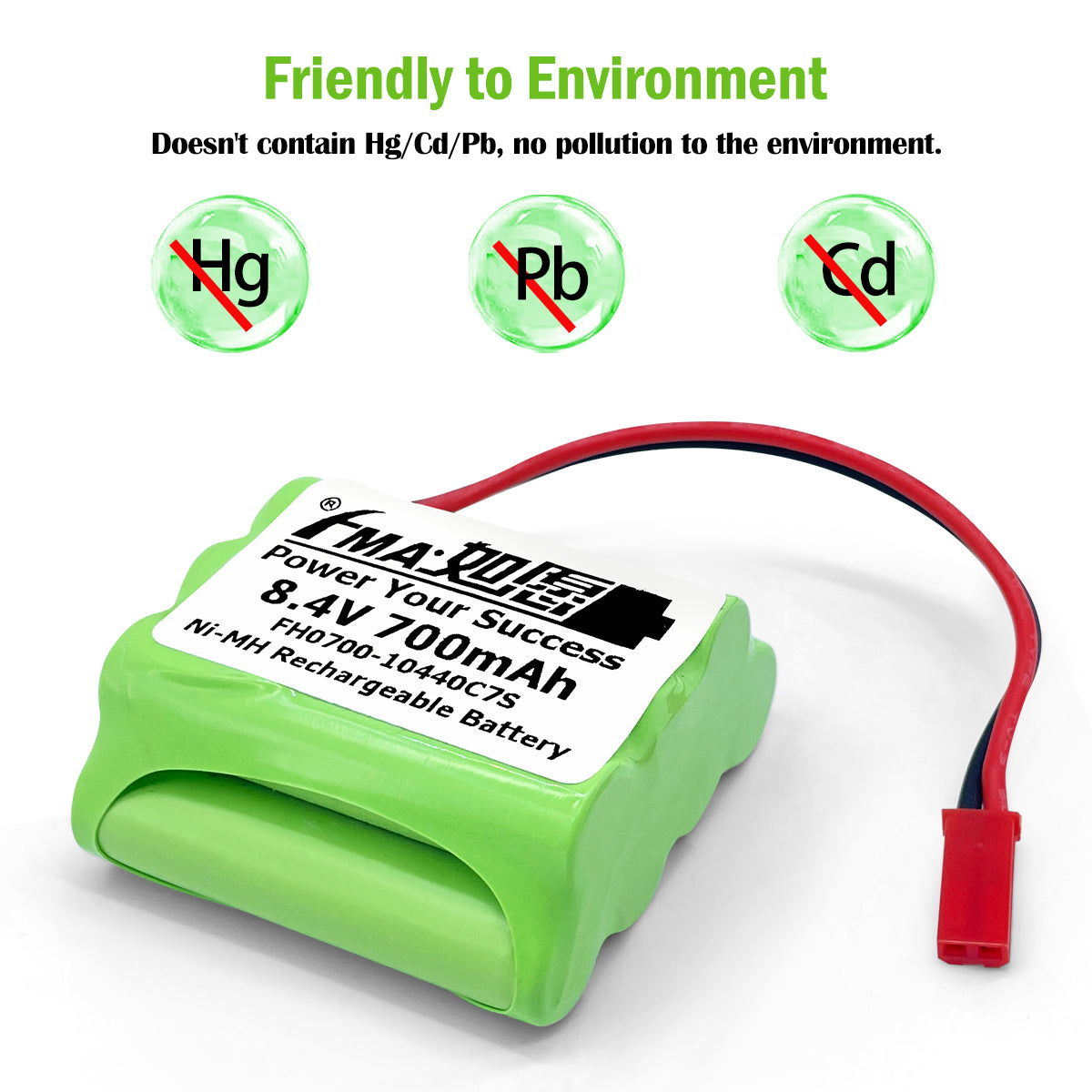 Ni-MH battery 8.4V 700mAh-Customizable connector
