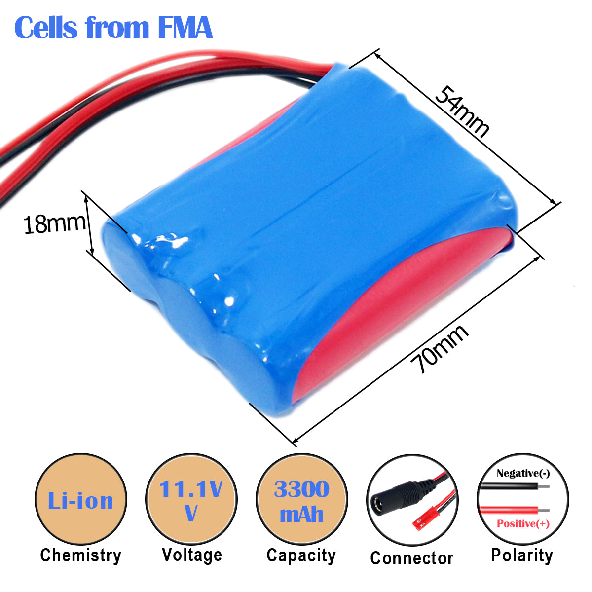 Portable Video Camera Cam Monitor Protected 11.1v 2600-3500mAh Li-ion Battery