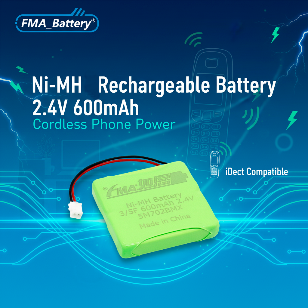 FMA Battery Ni-MH battery 2.4V 600mAh-iDect part
