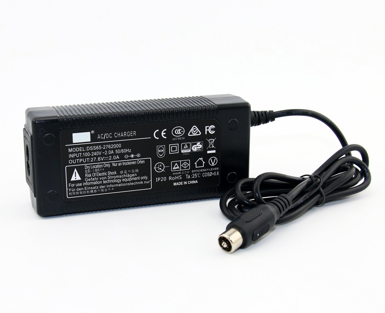 27.6V 2A Charger for Lead-Acid battery-with video head