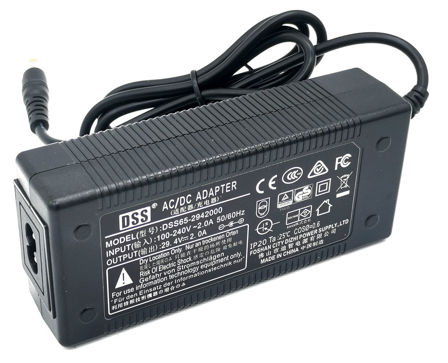 29.4V Li-ion Li-Po battery charger-Label