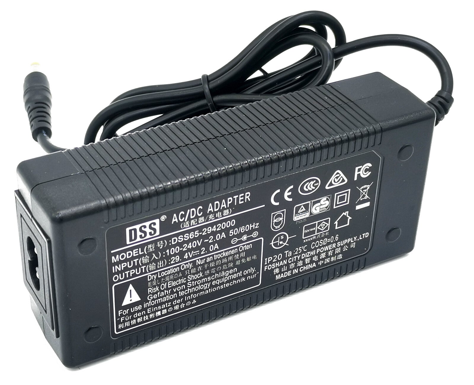 29.4V Li-ion Li-Po battery charger-Label