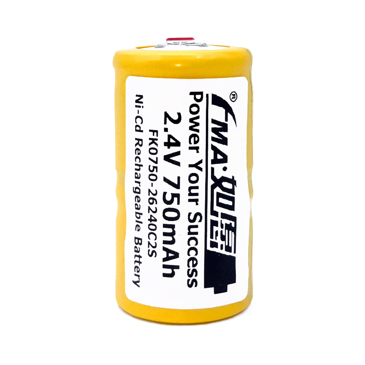 2.4V/3.6V 750mAh Ni-Cd 1/2C Rechargeable Battery with Tabs for Flashlight & E-Torch