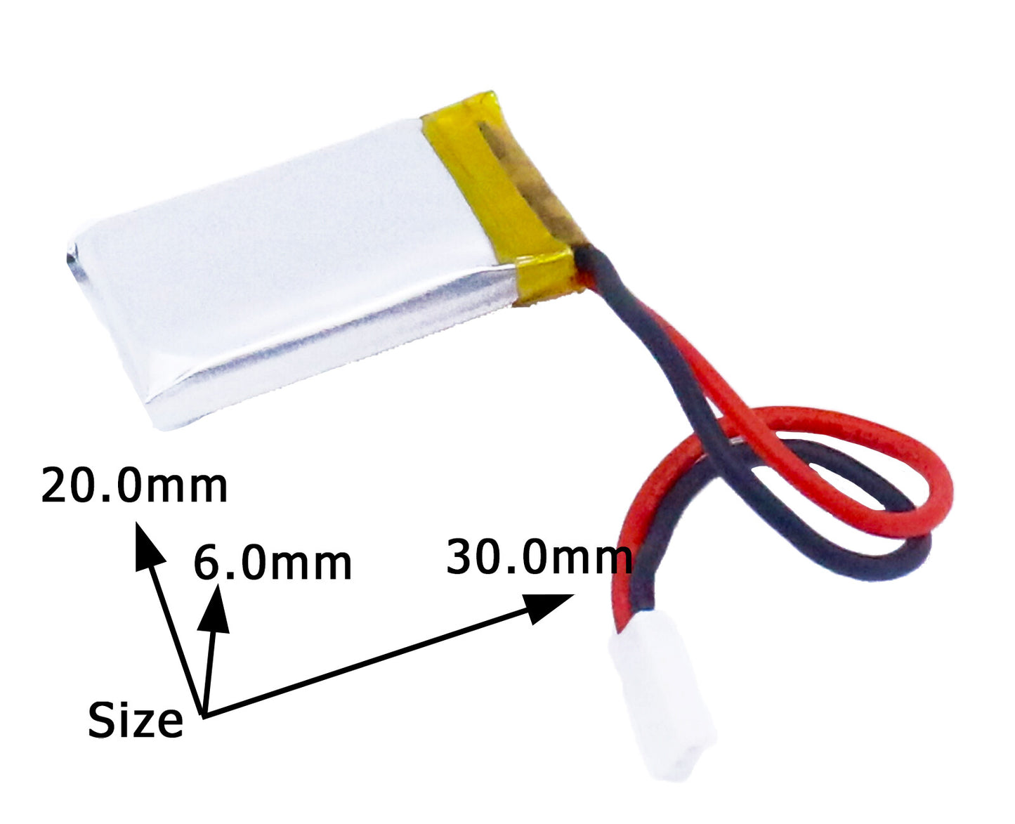 3.7V Li-Po battery-602030 300mAh size
