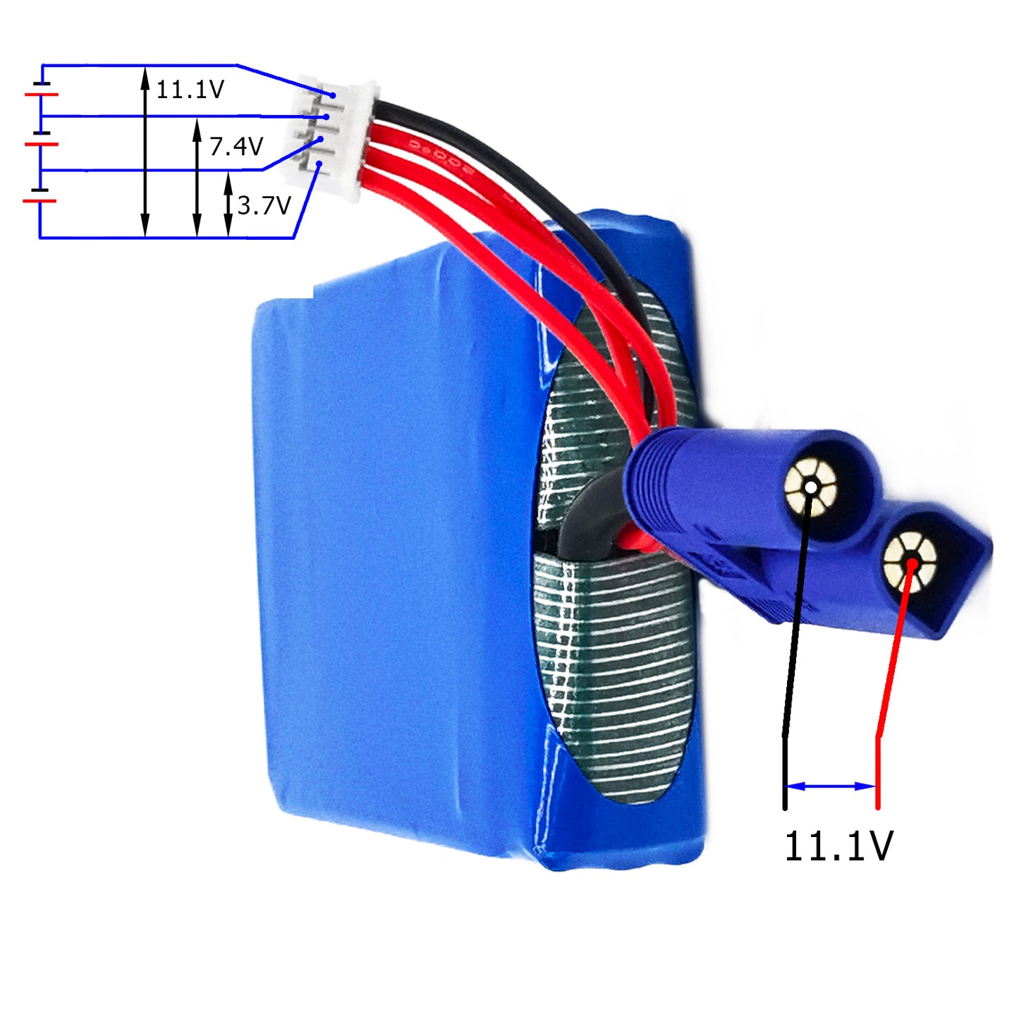 Li-Po 11.1V 2.5Ah 606080-Voltage