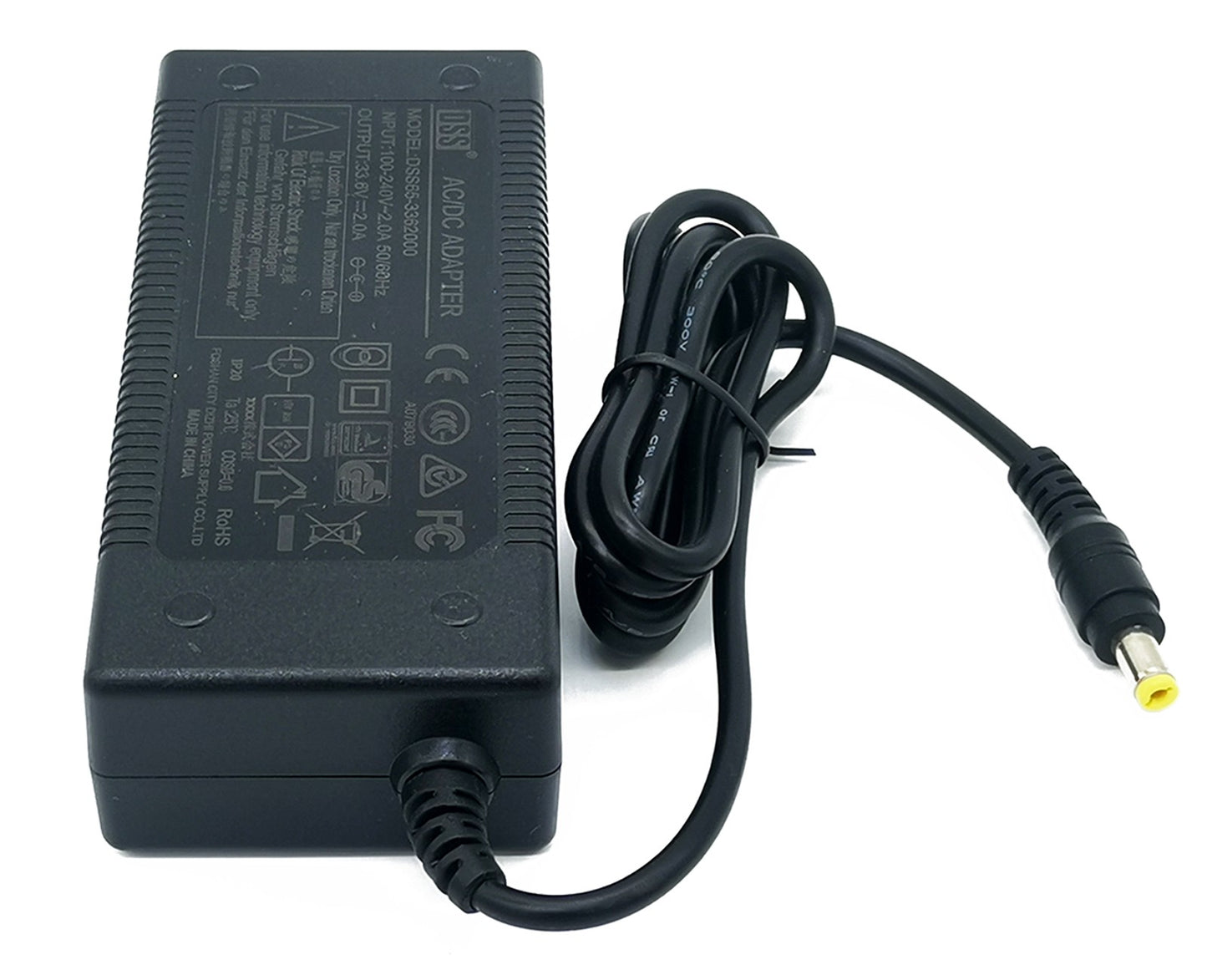 33.6V 2A Li-ion Li-Po battery charger- DC 5.5/2.1mm plug