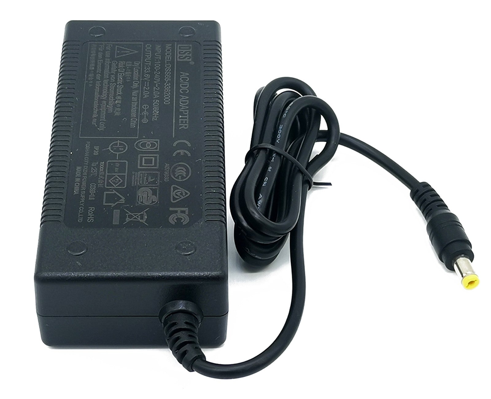 33.6V 2A Li-ion Li-Po battery charger- DC 5.5/2.1mm plug