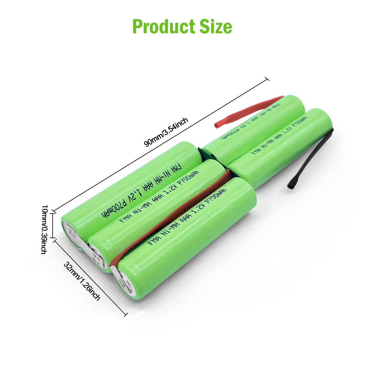 FMA Battery Ni-MH battery 10440C5SN76 6V 700mAh-Size
