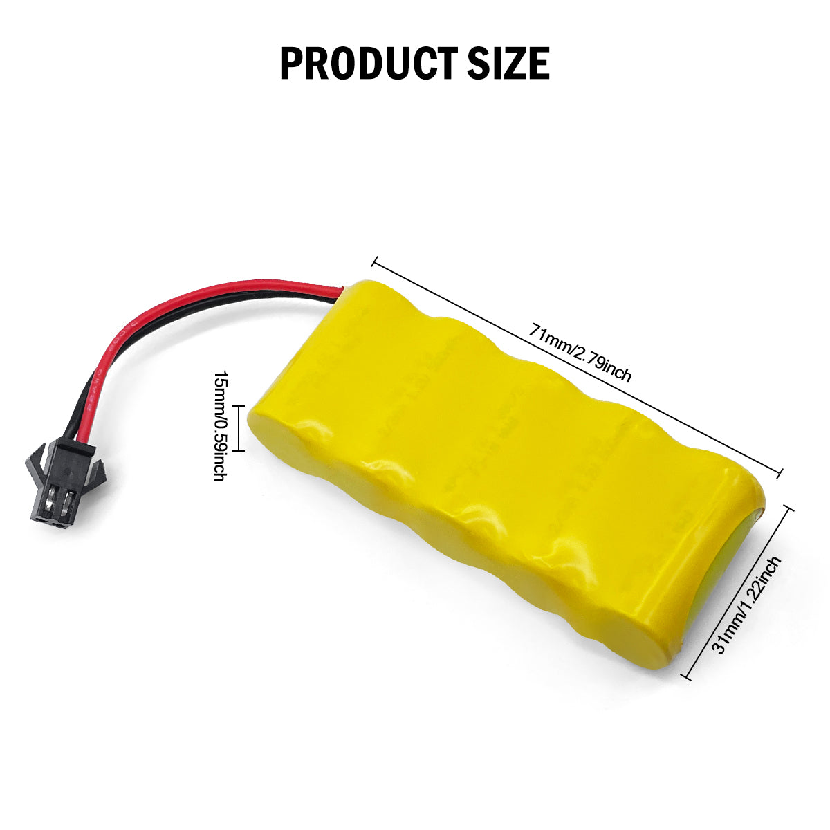 Ni-Cd battery６V 500mAh-Size