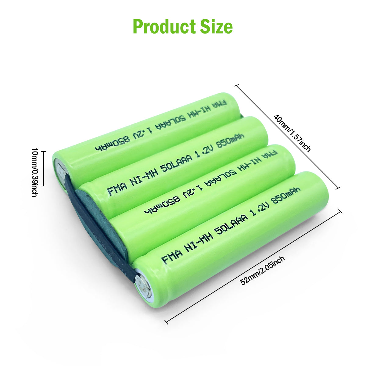 FMA Battery Ni-MH battery GF788 4.8V 850mAh-Size