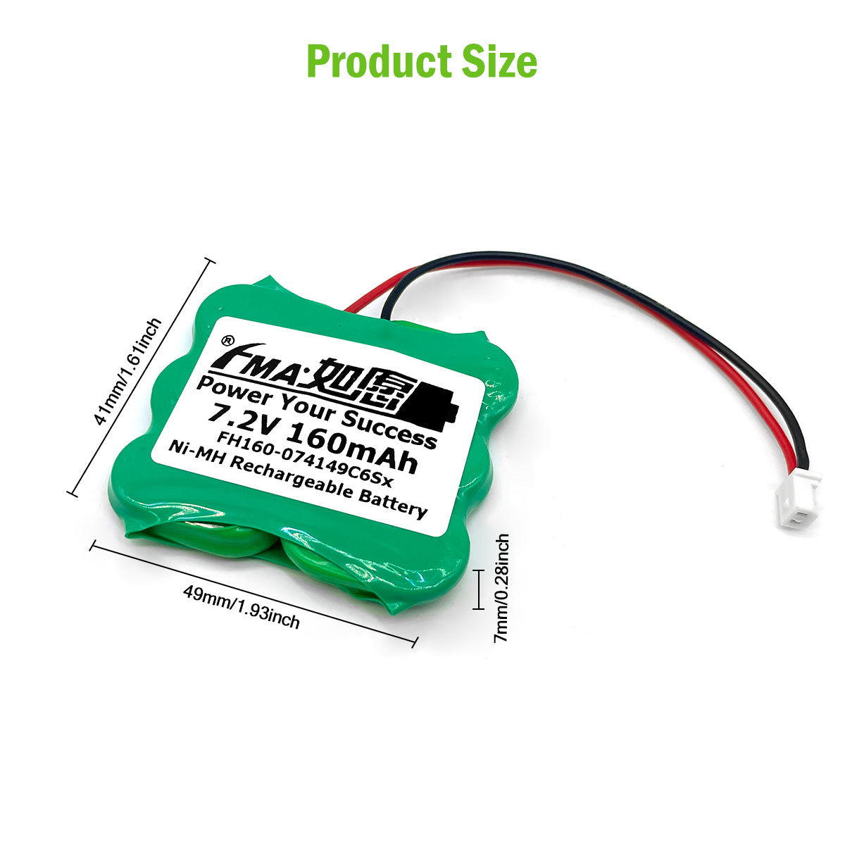 Self-Powered Car Alarm Device 80H 160H 250H 7.2V 80-250mAh Ni-MH Button Battery