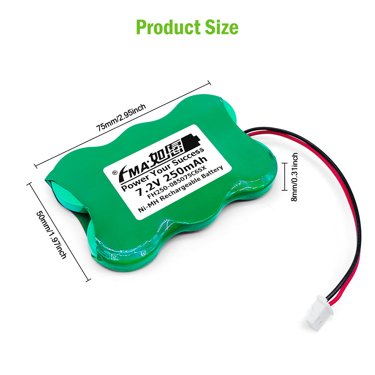 Self-Powered Car Alarm Device 80H 160H 250H 7.2V 80-250mAh Ni-MH Button Battery