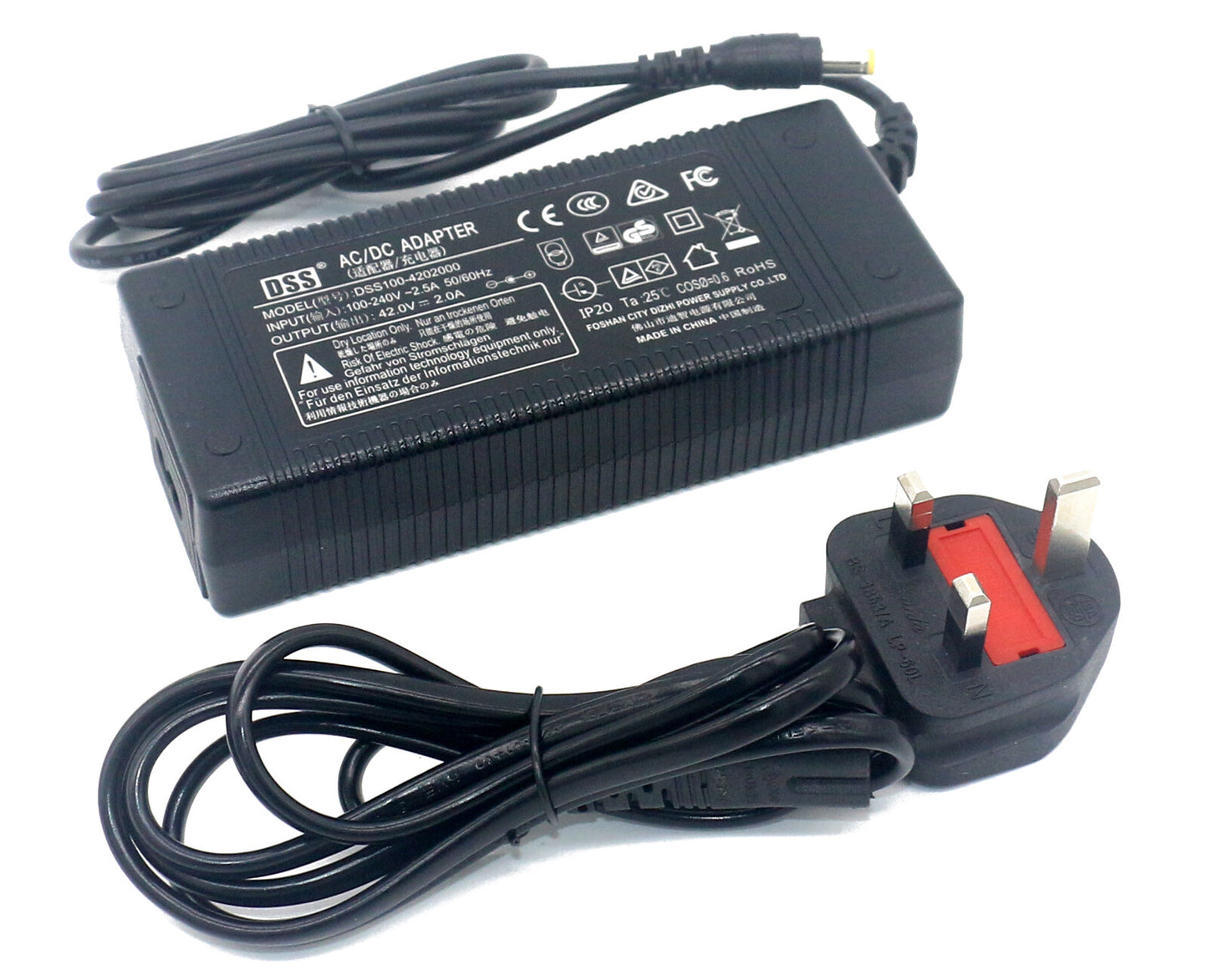42V 2A Li-ion Li-Po battery charger- UK