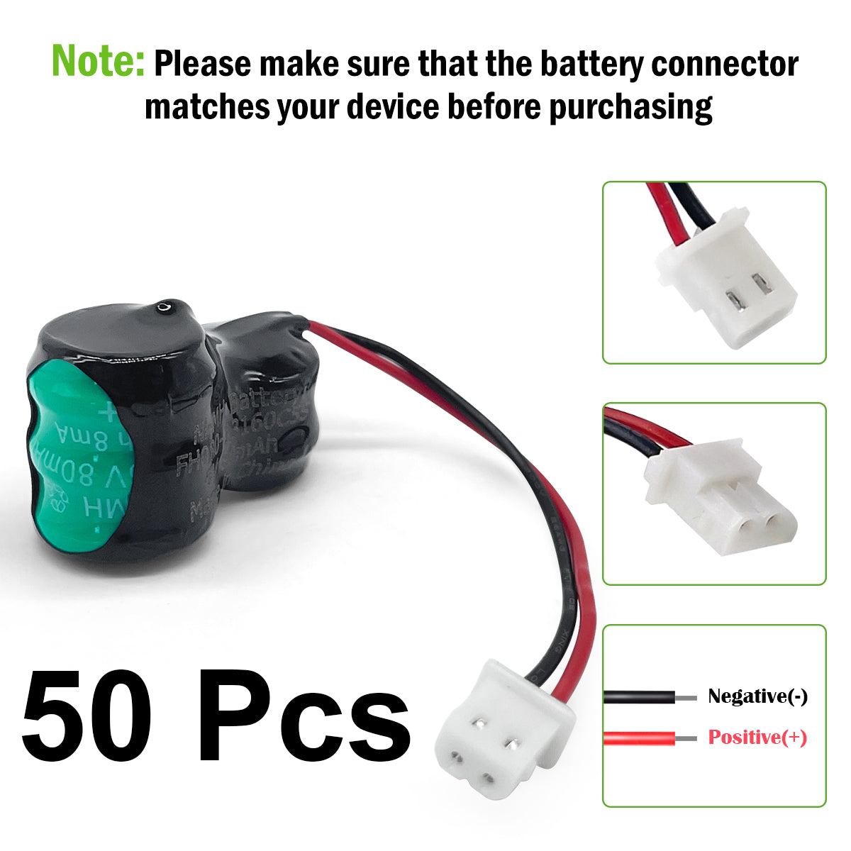 FMA Battery Ni-MH battery Button pack 6V 80mAh 5SH-50pcs
