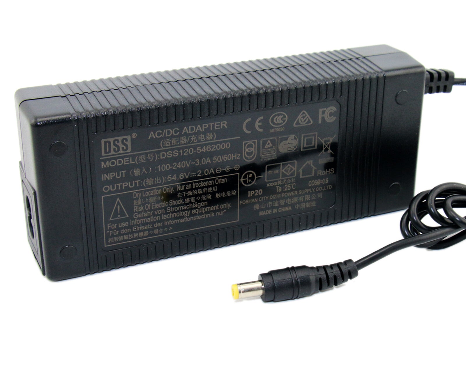 54.6V 2A Li-ion Charger- Label