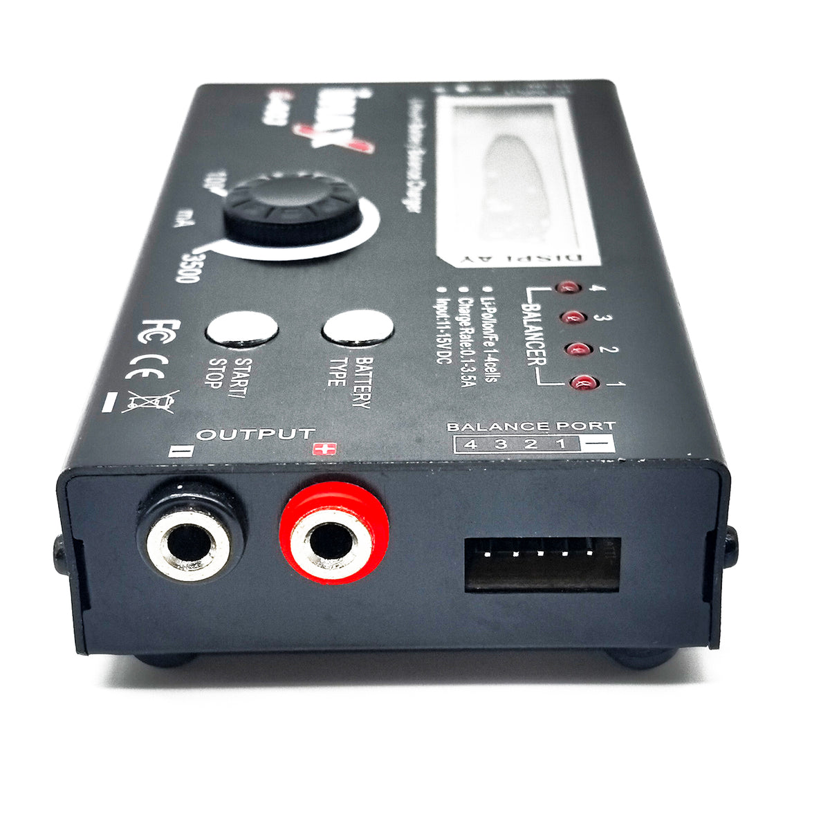 1-4S 3.7/7.4/11.1/14.8V Li-Po/Li-ion 3.2/6.4/9.6/12.8V LiFe Battery Balance Charger Kit with 12V 5A Power Adapter & EC5 Cable