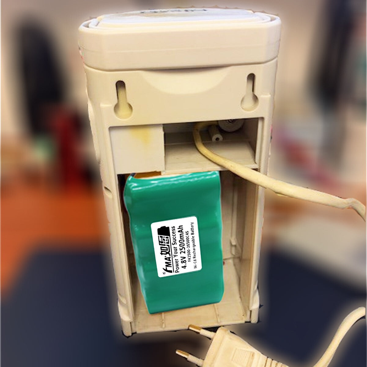FMA 4.8V 2500mAh Ni-Cd Rechargeable Battery for Emergency Lighting Exit Door LED light