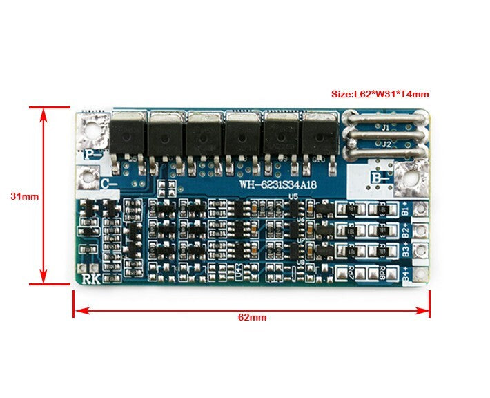 Li-Fe Battery 3.2V 6.4V 9.6V Protection Circuit Management Board LiFePO4 PCM BMS