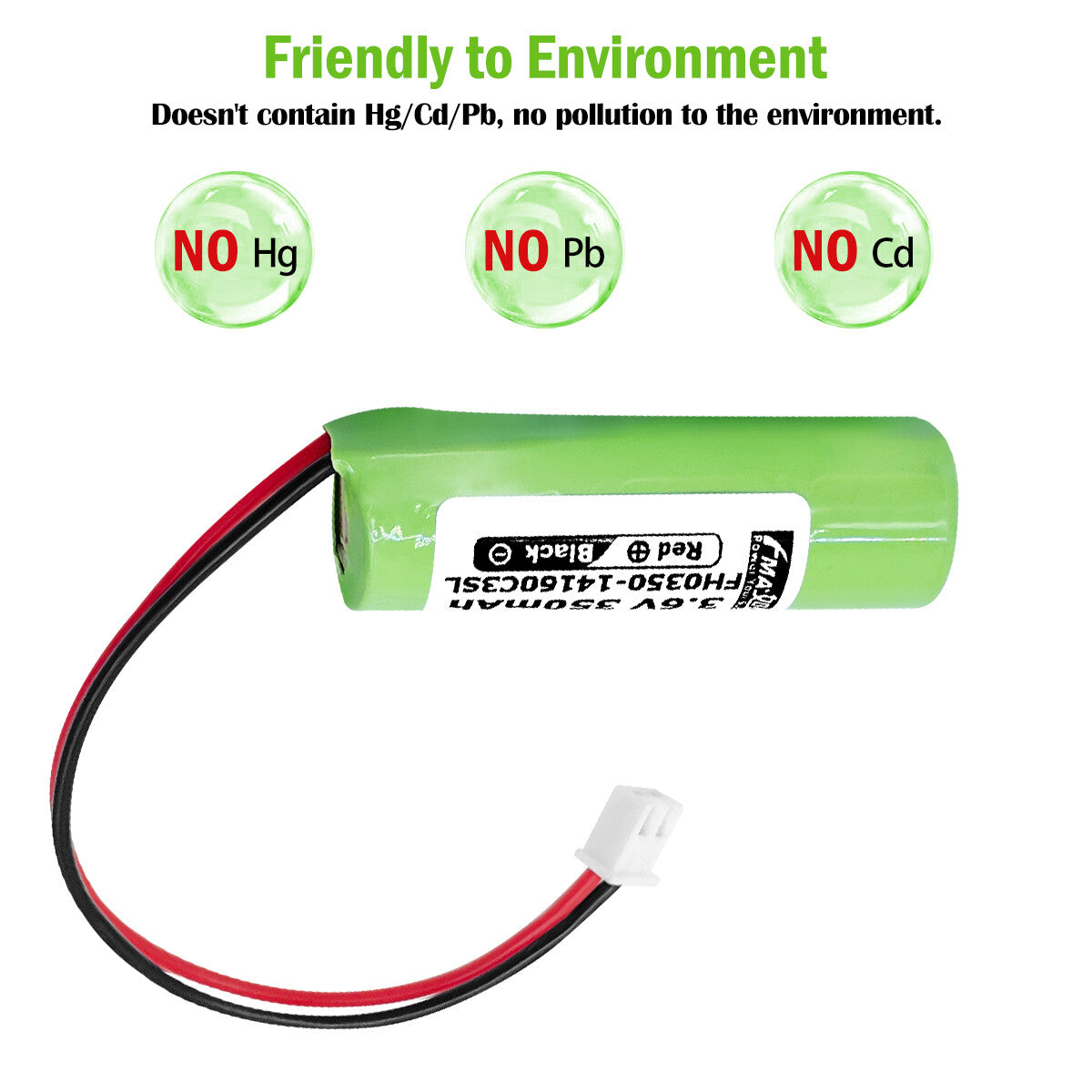 Exit Entrance Emergency light power supply 1/3AA Ni-MH 2.4V 3.6V 350mAh Battery
