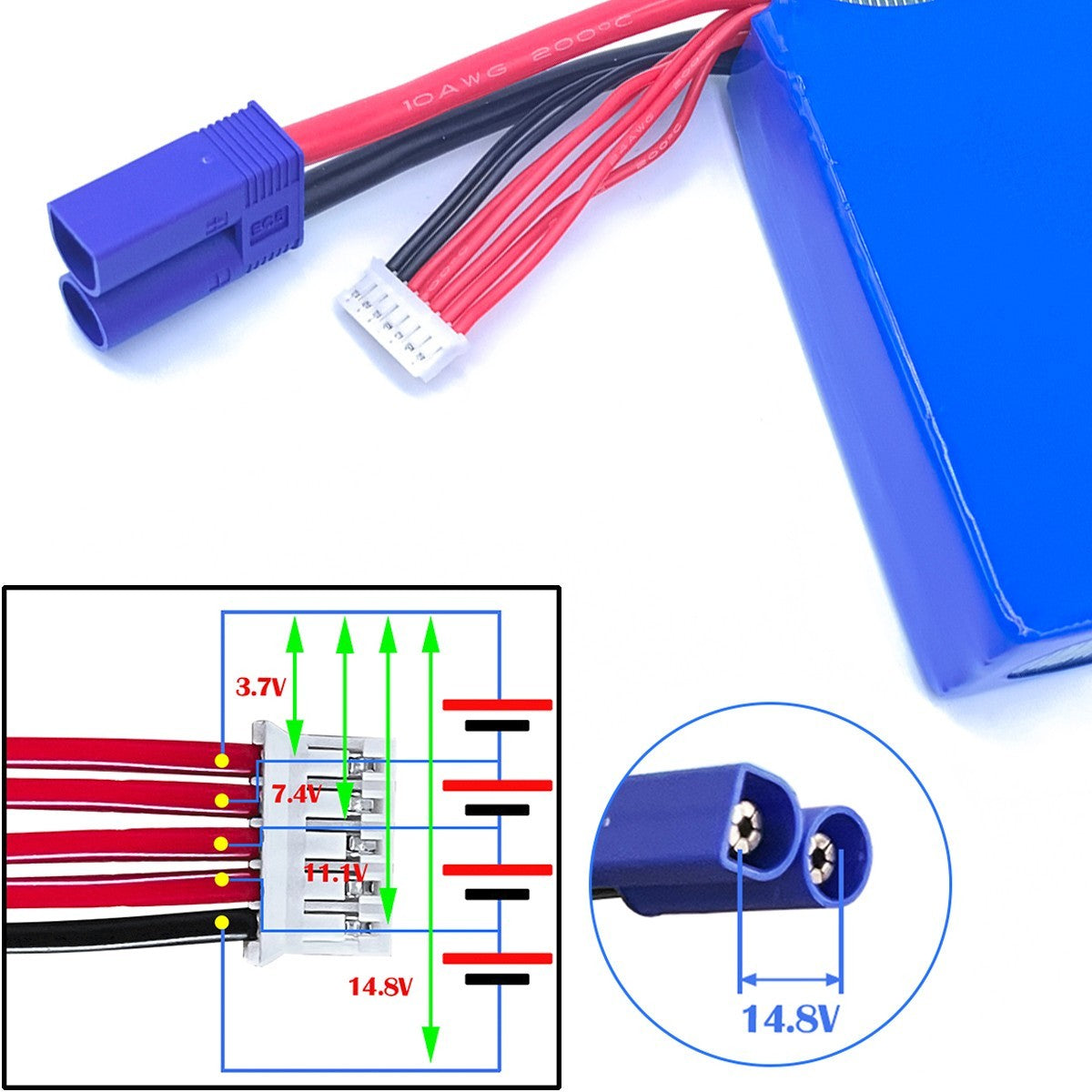 Car Jump Starter 14.8V Li-Po Rechargeable Battery 406578 486578 6043116 7243116 606080 for UAV Booster Jumper Igniter