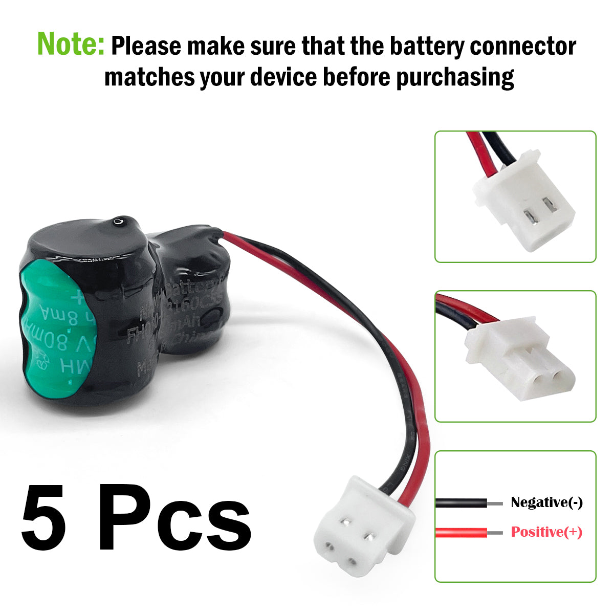 FMA Battery Ni-MH battery Button pack 6V 80mAh 5SH-5pcs
