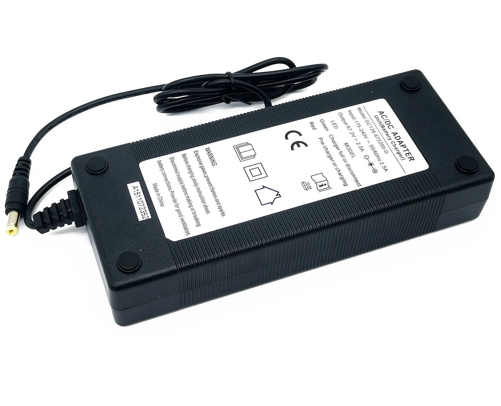 67.2V 2A Charger-DC 5.5/2.1