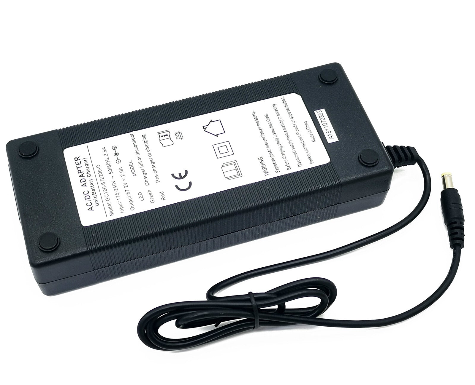 67.2V 2A Charger-Label