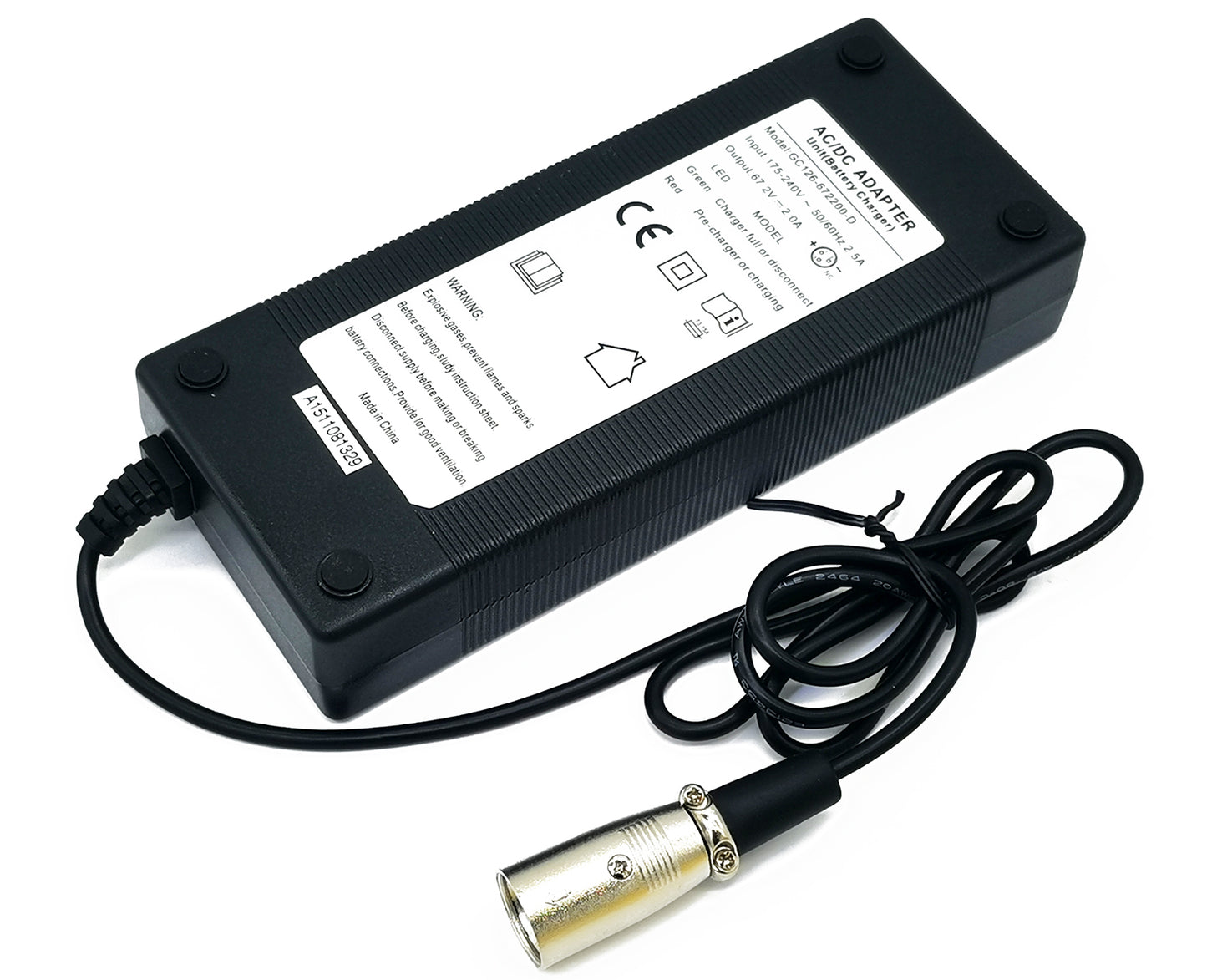 67.2V 2A Charger-XLR connector-2