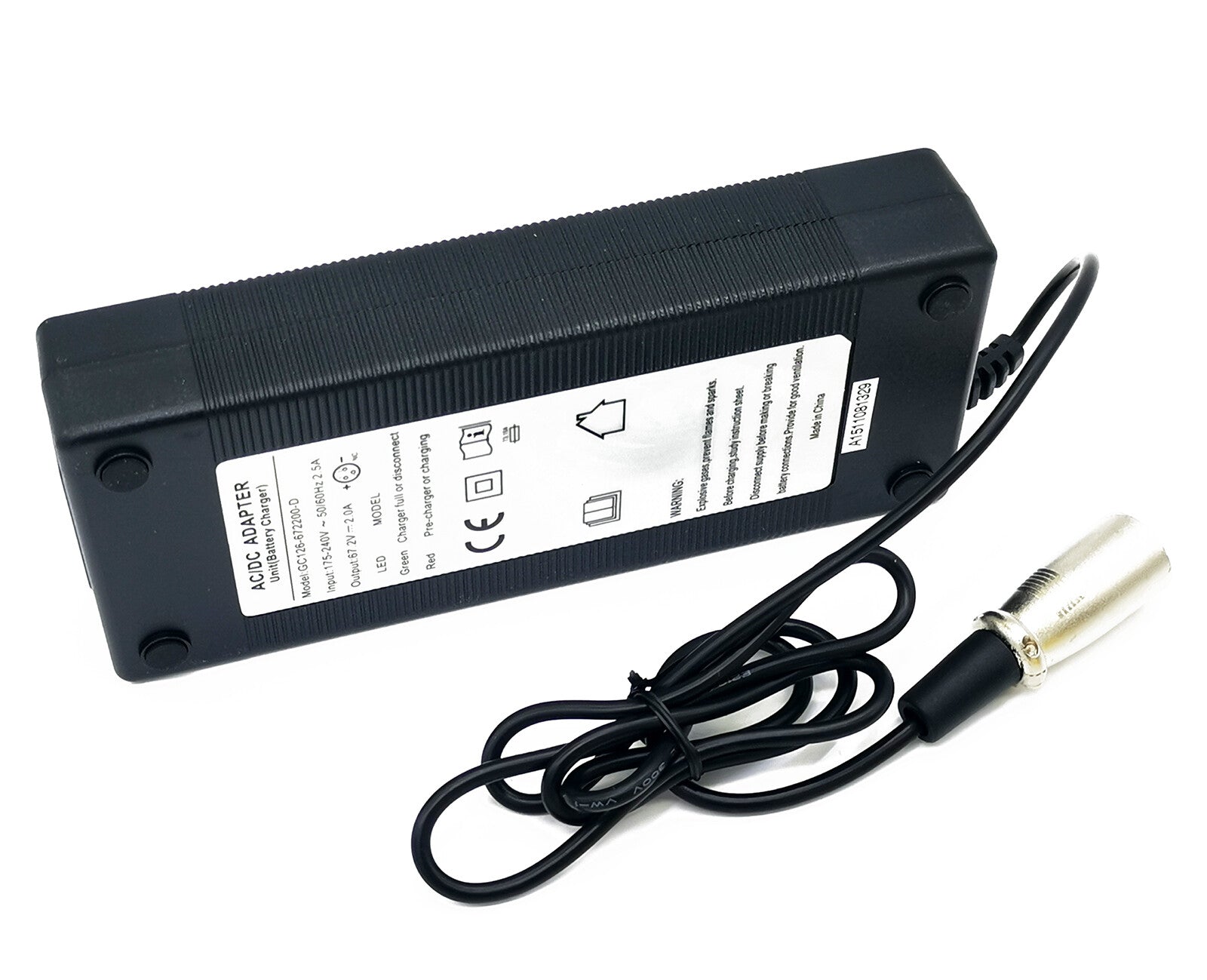 67.2V 2A Charger-XLR connector