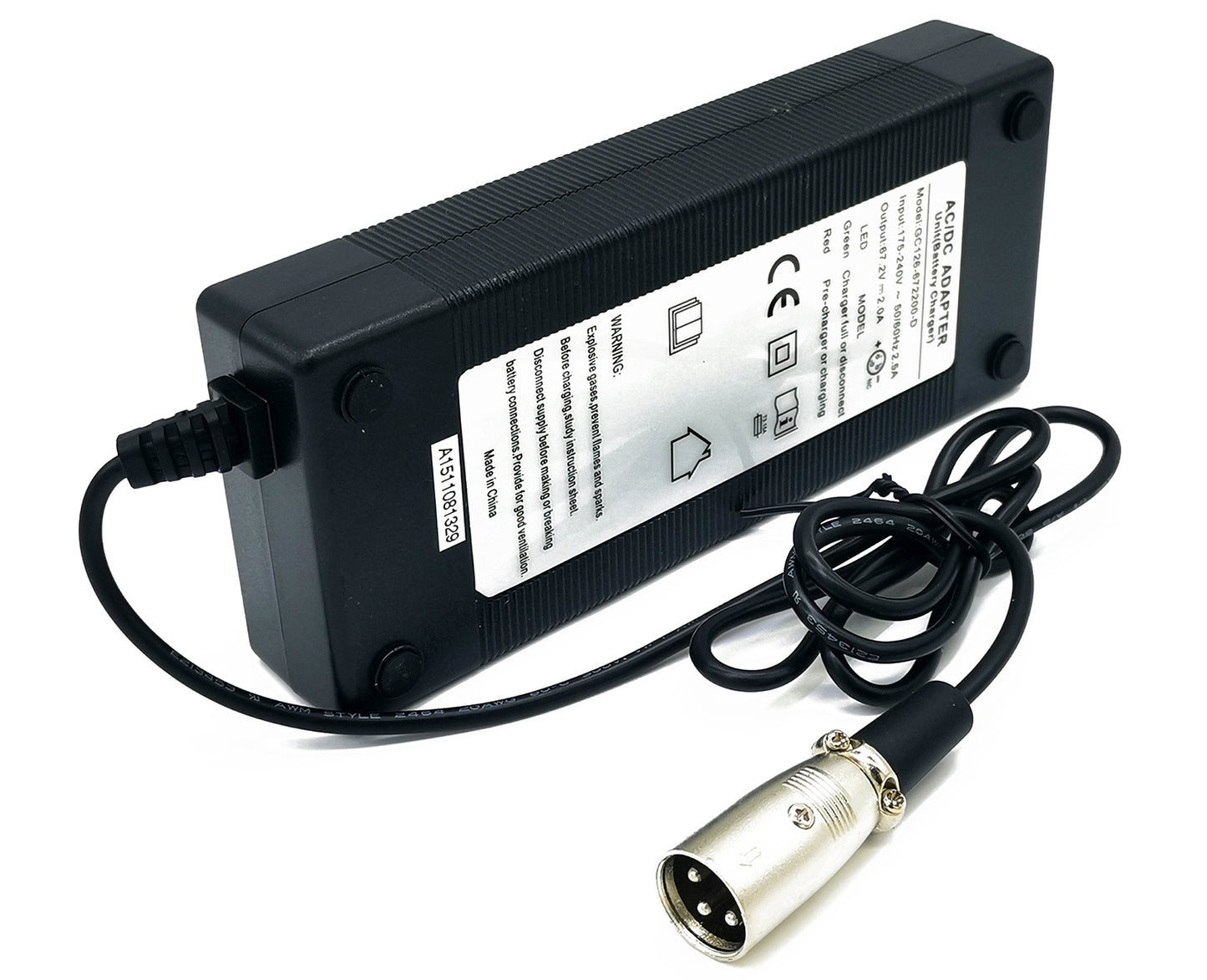 67.2V 2A Charger-XLR connector