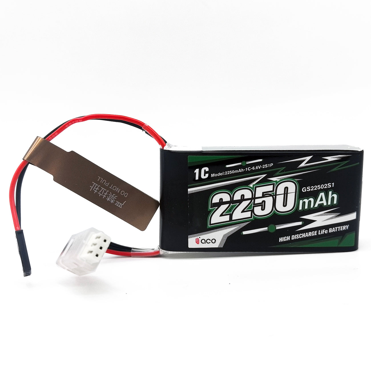 FMA ACE 6.6V 2250mAh Li-Fe Battery for RC Receiver Futaba 14SG 18SZ 10J T8J LiFePO4 2S1P Rechargeable