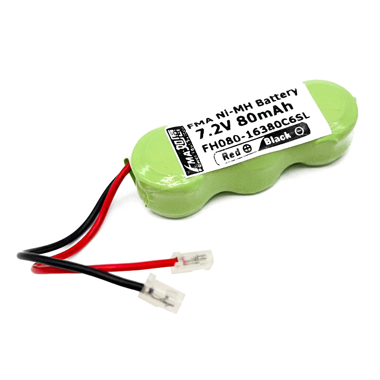 FMA 7.2V 80mAh Ni-MH Rechargeable Battery for GETRONICS Gtalarm GT945 Car Alarm Siren | 6SX / 6SL / 6SH Cell Types