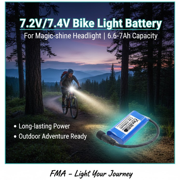 Bike Light Magic-shine Headlight 7.2V 7.4V 6.6-7Ah Li-ion Battery FMA