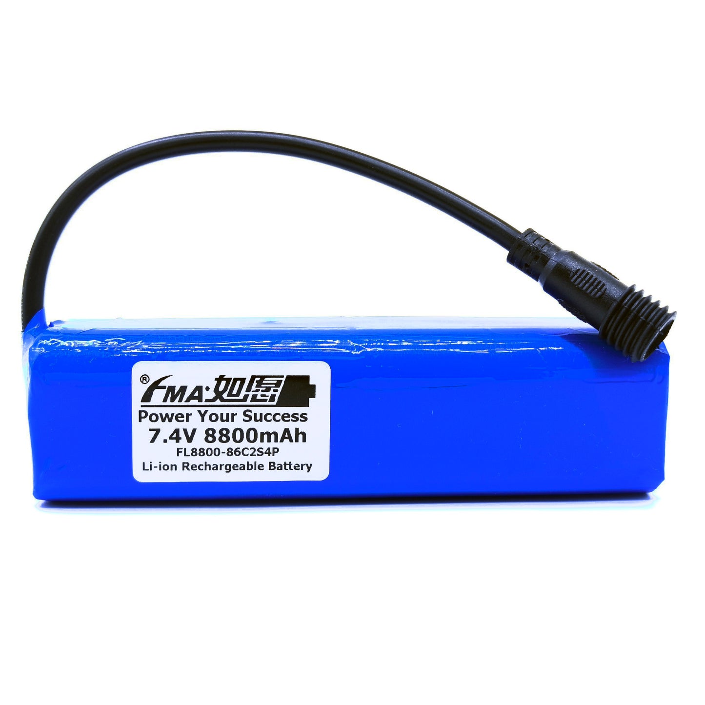 7.4V Li-ion Rechargeable Battery Pack 8800-14000mAh 2S4P with PCM for Bike Light Flashlight Headlight