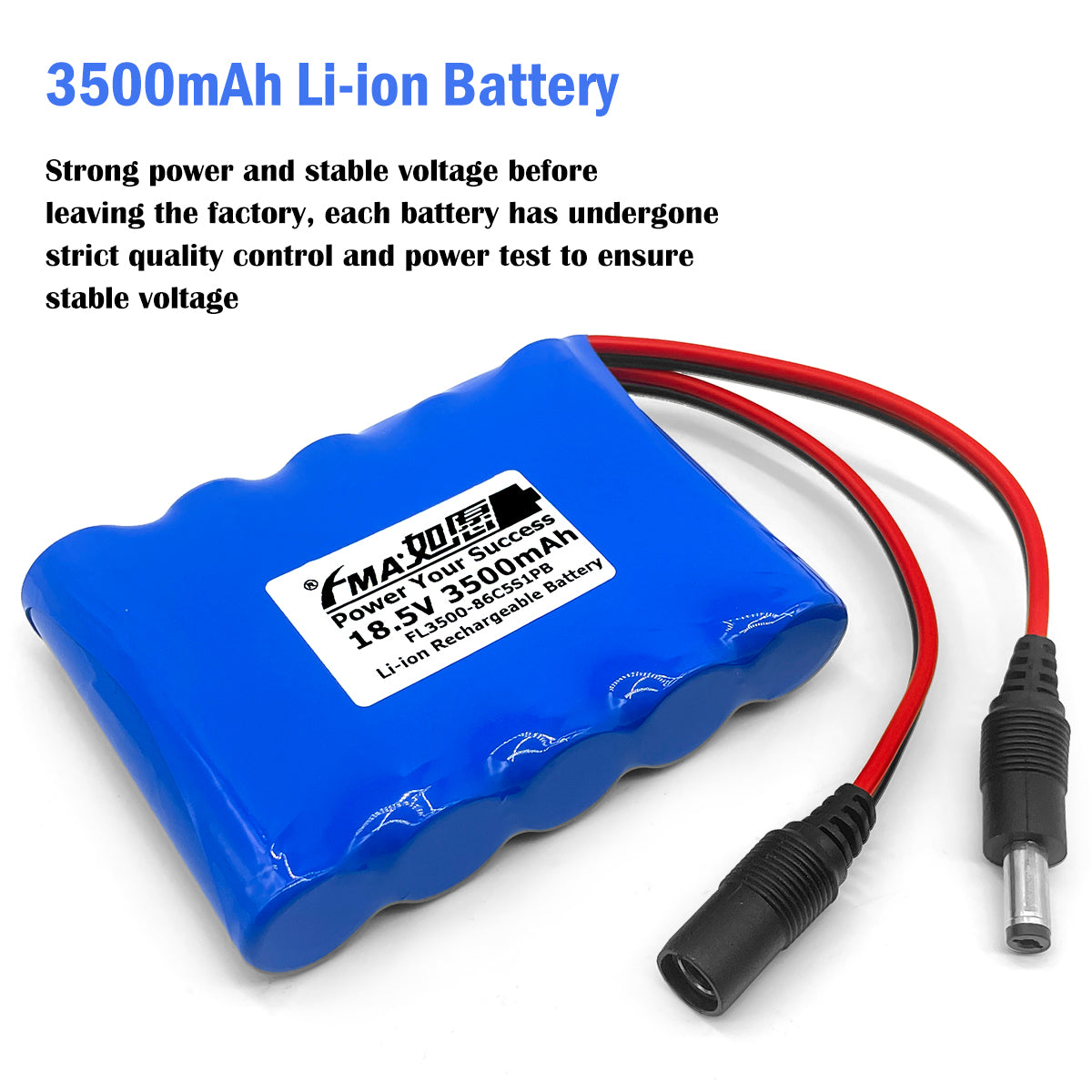 FMA 18V 22.2V 25.2V 29.6V 33.3V 36V 3500mAh Li-ion Rechargeable Battery Pack for Portable Test Device Electronic Toys