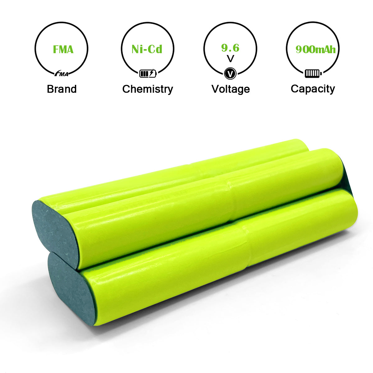 FMA Ni-MH Ni-Cd 9.6V 600-2000mAh Rechargeable Battery DIY for R8 Motor Drive Power