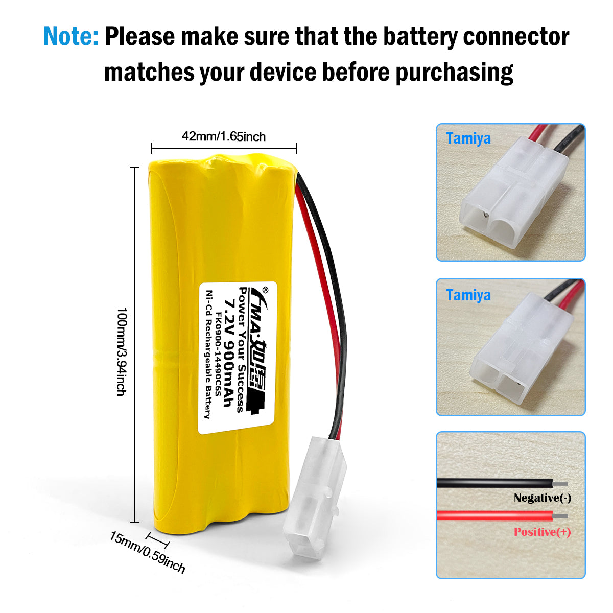 Ni-MH Ni-Cd 7.2V 0.6-2Ah battery for Remote Control Racing Model car Voice toy