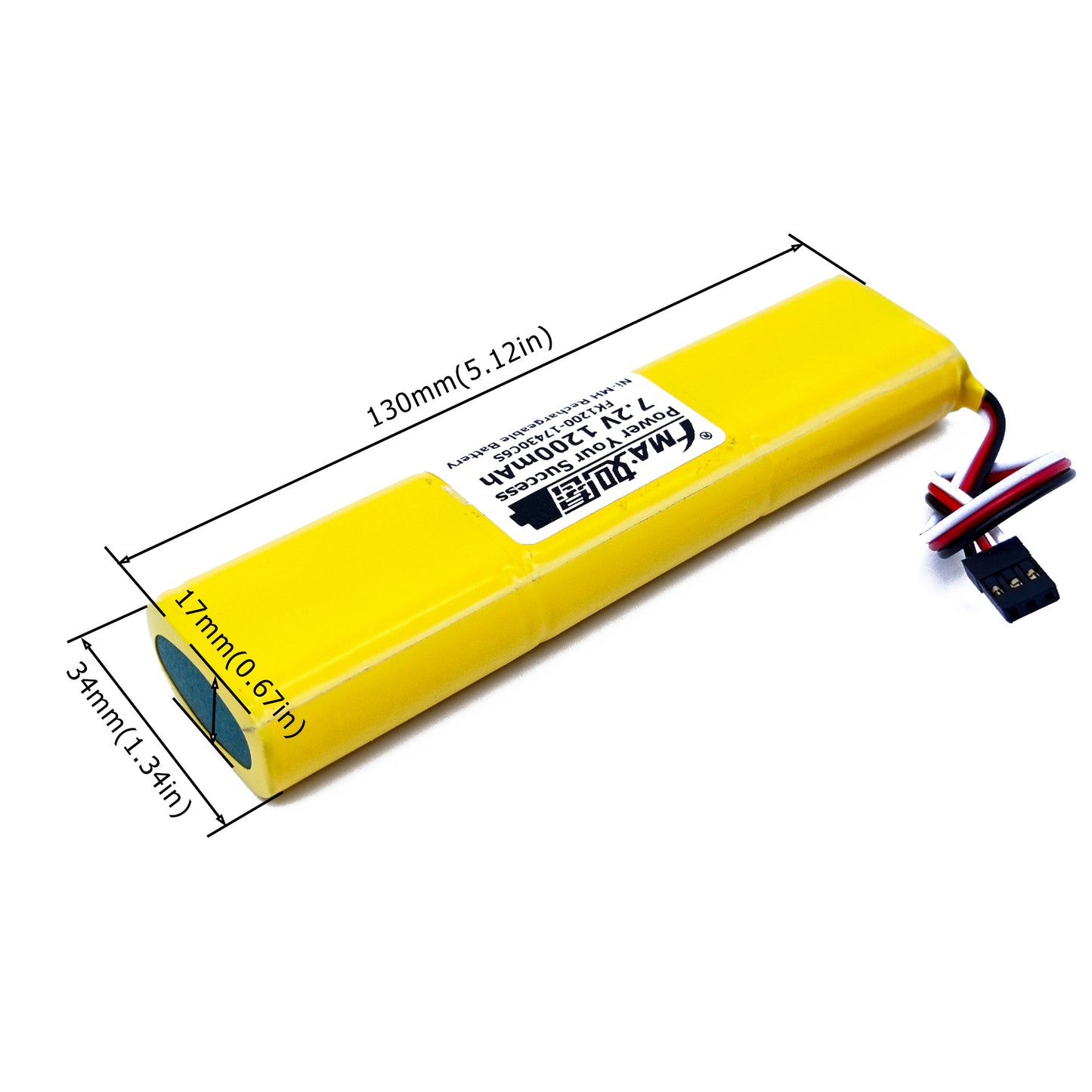 7.2V Ni-MH/Ni-Cd Rechargeable Battery 4/5A for Futaba 8FG/12FG Transmitters
