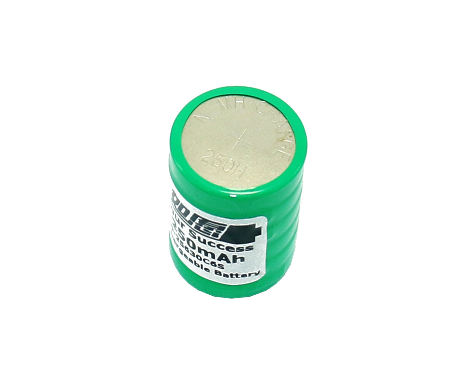 FMA Battery Ni-MH battery Button pack 7.2V 250mAh 6SL-top view
