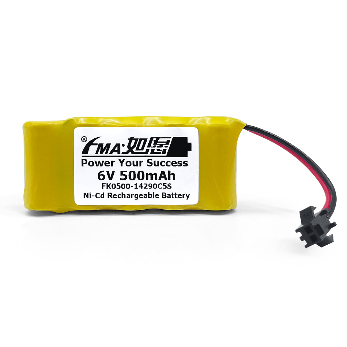Ni-Cd battery６V 500mAh-Front view