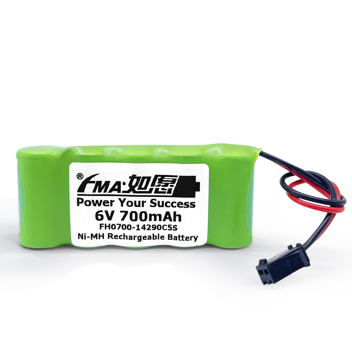 Ni-MH Ni-Cd battery６V-Front view
