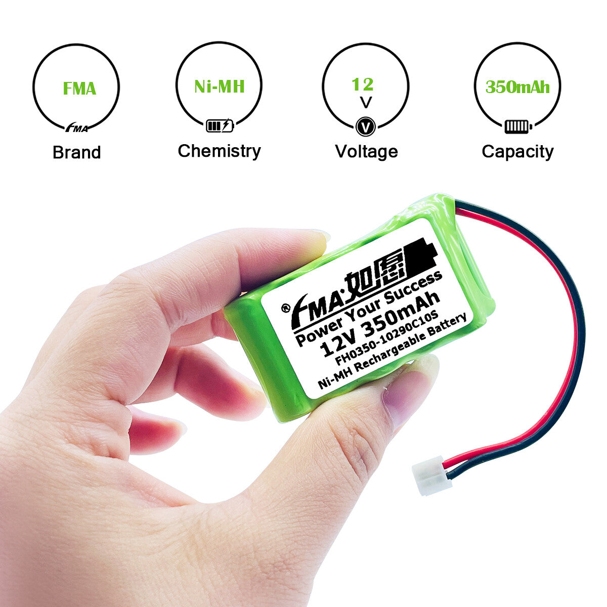 Ni-MH battery 12V 350mAh-Parameters
