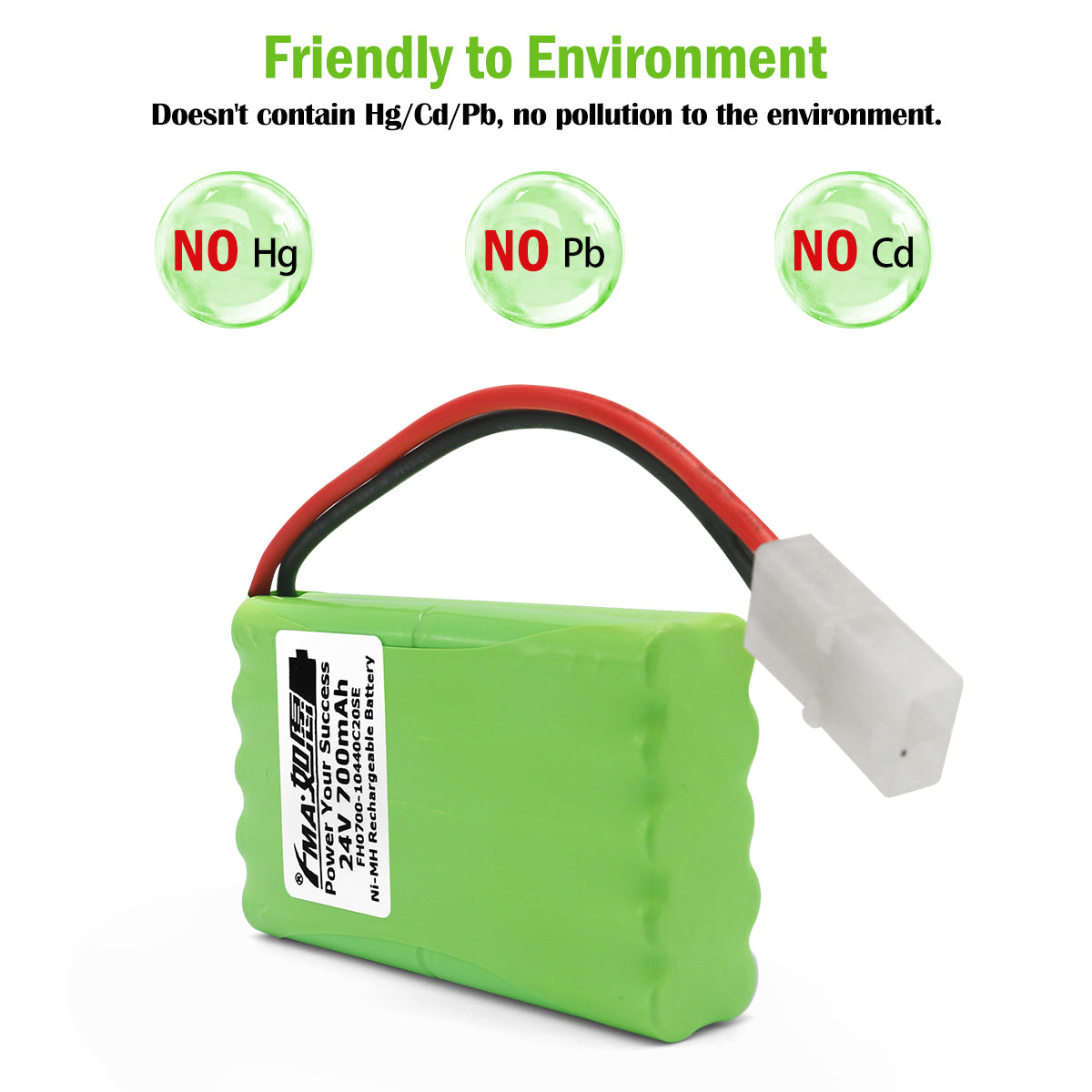 Ni-MH battery 24V 700mAh-Customizable connector
