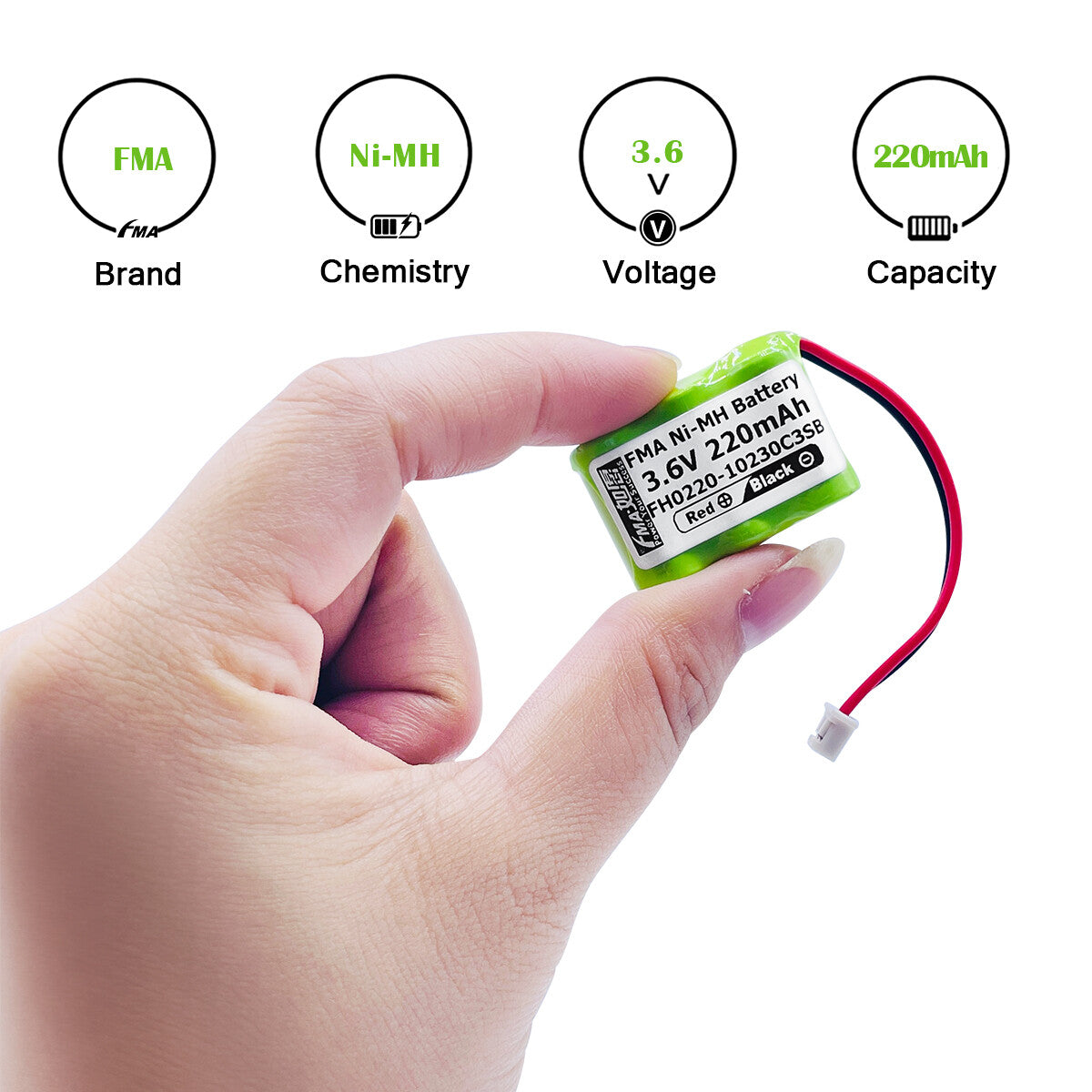 Ni-MH battery 3.6V 220mAh-Parameters

