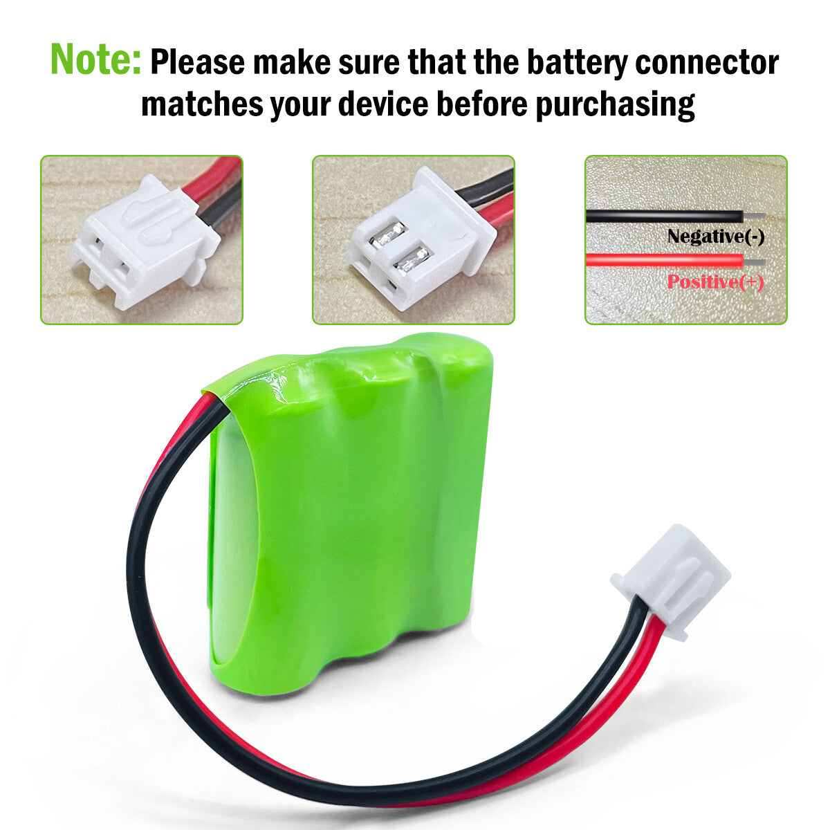 Ni-MH battery 3.6V 350mAh-Connector (select)