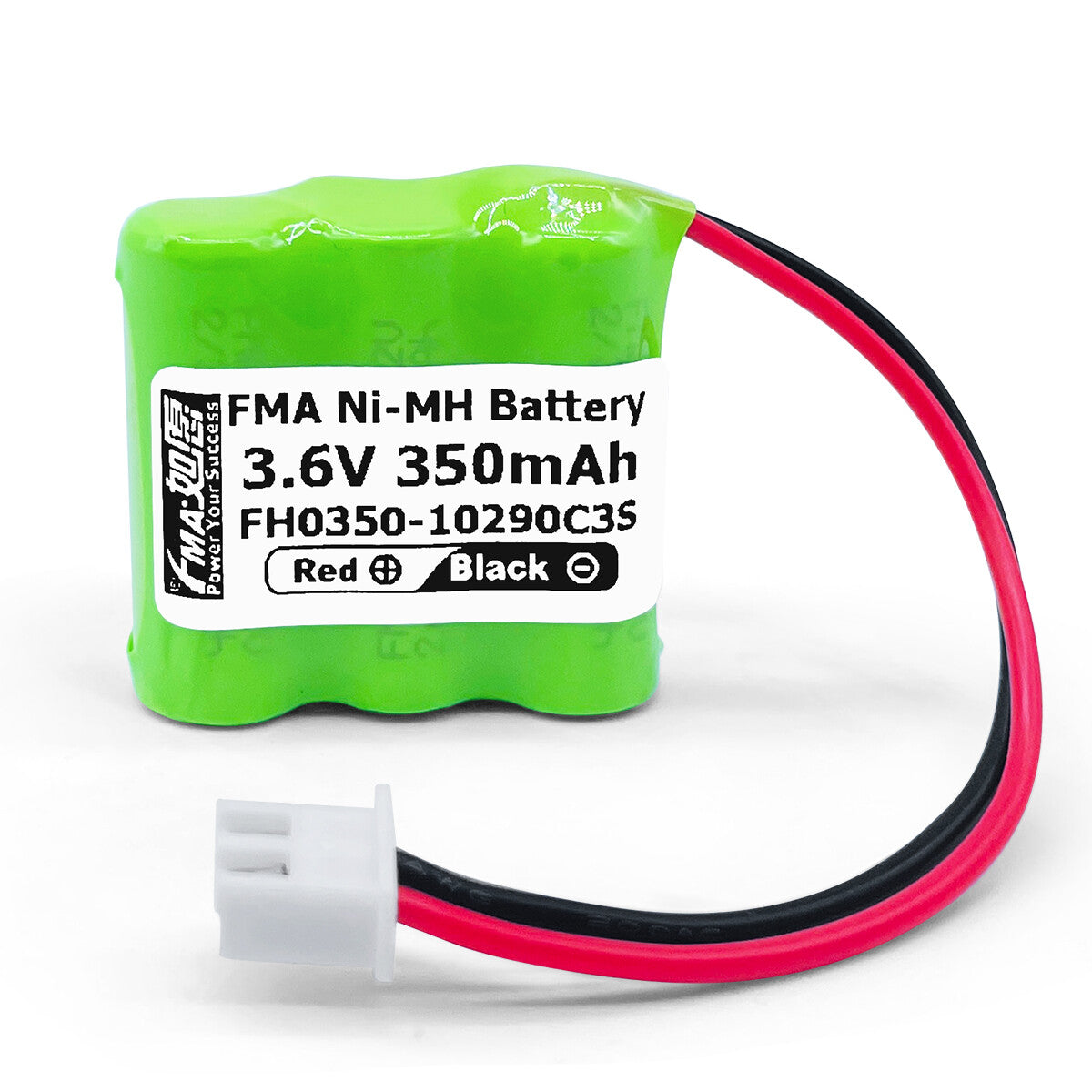Ni-MH battery 3.6V 350mAh-front view