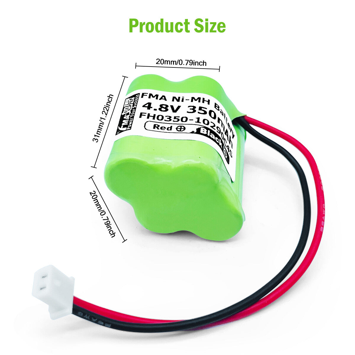 Ni-MH battery 4.8V 350mAh-Size
