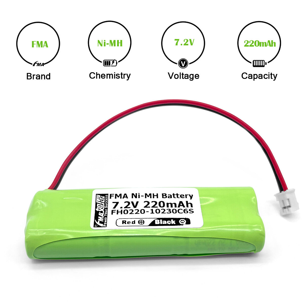 Ni-MH battery 7.2V 220mAh-parameters