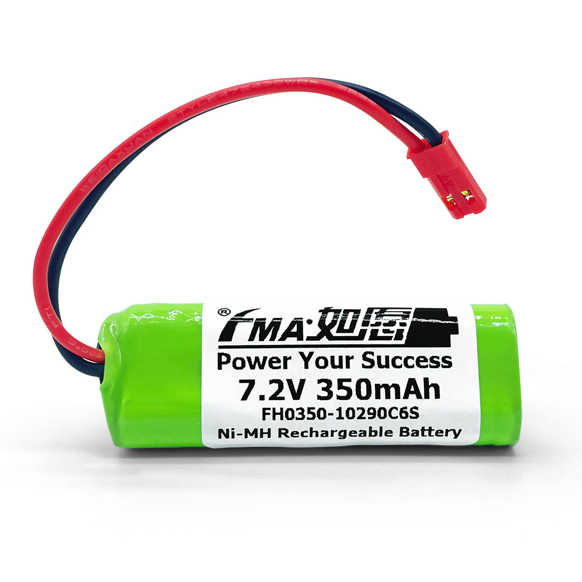 Ni-MH battery 7.2V 350mAh-Front view
