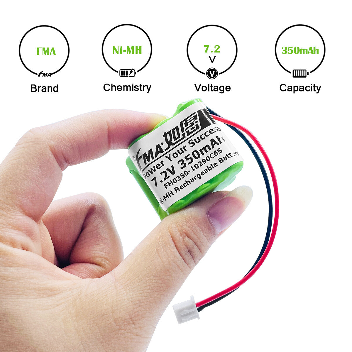 Ni-MH battery 7.2V 350mAh-Parameters
